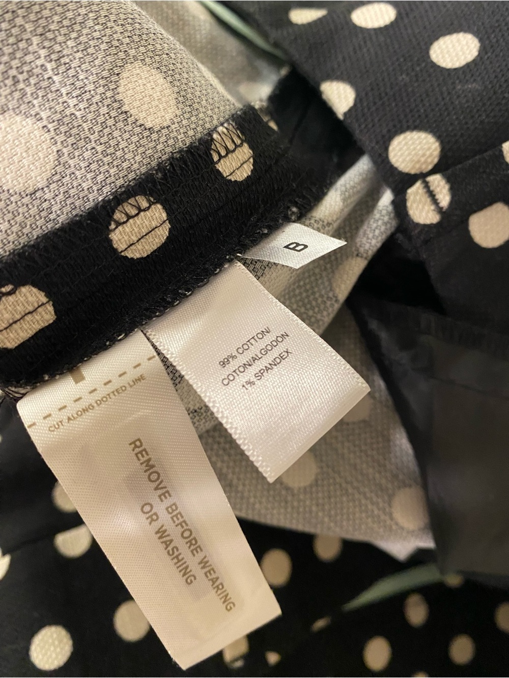 NWT LOFT Black White Polka Dot Tailored Shorts Size 12 High Rise - Picture 9 of 9